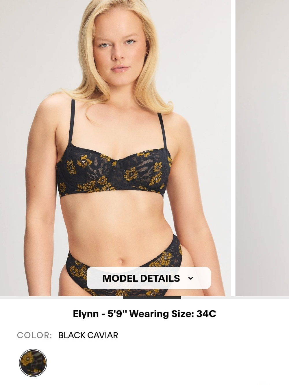 Savage X Fenty Feline Floral Unlined Balconette Bra & Cheeky Panty Set - Picture 4 of 14